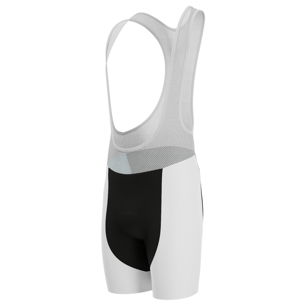 Men's Plain Full White Gel Padded Cycling Bib