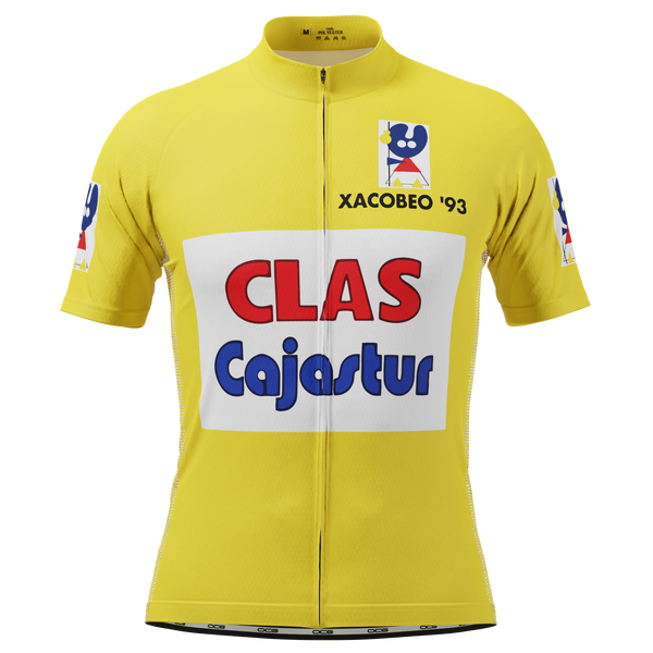 Men's Retro 1992 Clas-Cajastur Short Sleeve Cycling Jersey