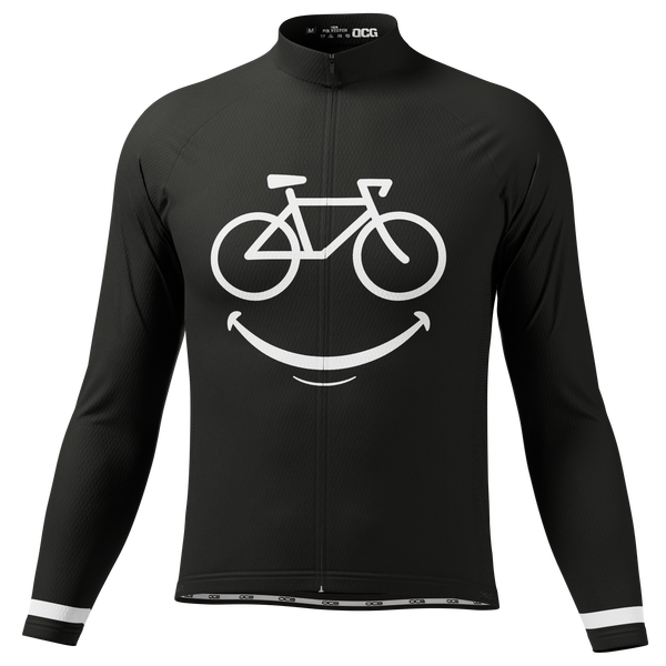 Men's Smiling Bike Long Sleeve Cycling Jersey