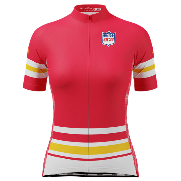 Women's Kansas Football Short Sleeve Cycling Jersey
