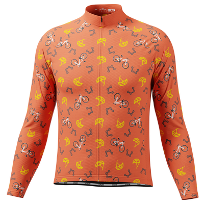 Men's Custom Bike & Helmets Design Personalized Long Sleeve Cycling Jersey