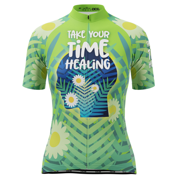 Women's Mental Health-Take Your Time Healing Short Sleeve Cycling Jersey