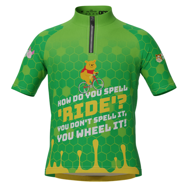 Kid's Winnie The Cyclist Short Sleeve Cycling Jersey