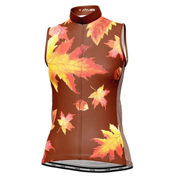 Women's Autumn Acorns Sleeveless Tech Cycling Jersey