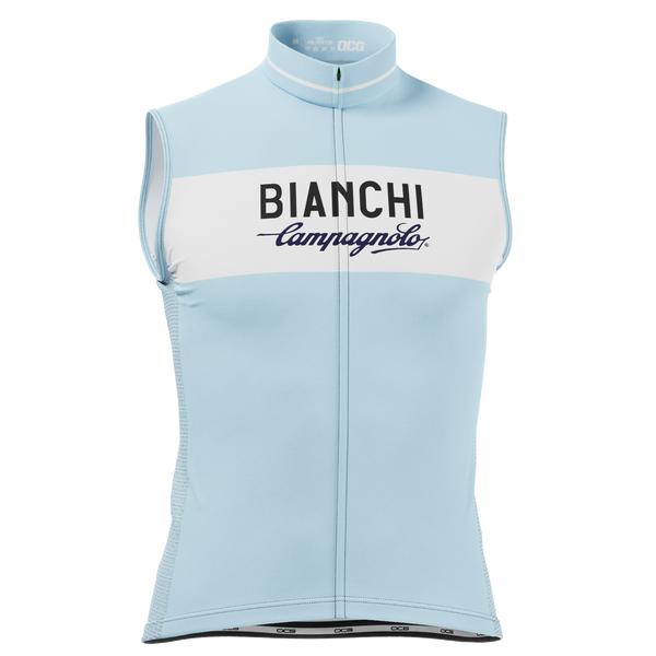 Men's Retro Bianchi Sleeveless Tech Cycling Jersey