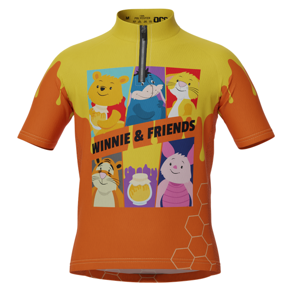 Kid's Winnie & Friends Short Sleeve Cycling Jersey