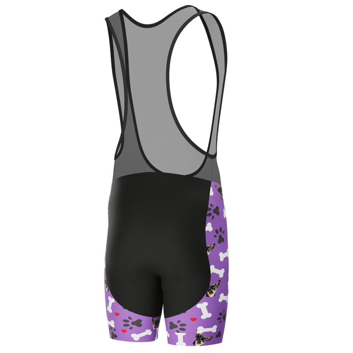 Men's Custom Cycling Bib Quick-Dry Gel-Padded Comfort Purple