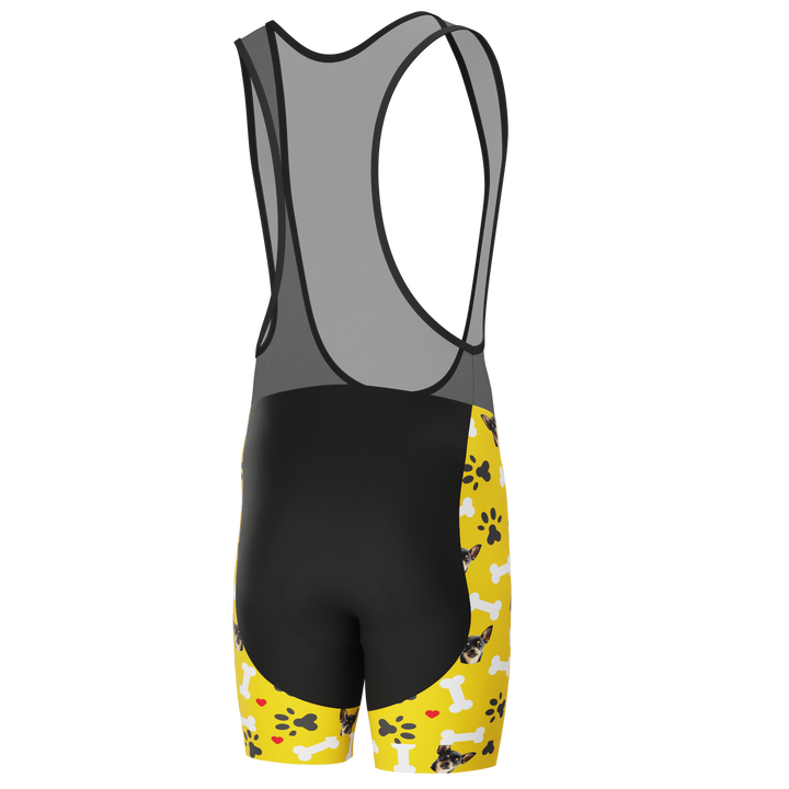Men's Custom Cycling Bib Quick-Dry Gel-Padded Comfort Yellow