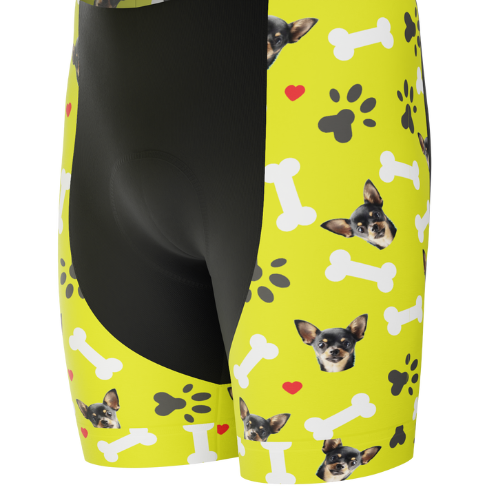 Men's Custom Pet Bones Cycling Kit Durable Personalized Gear Lime