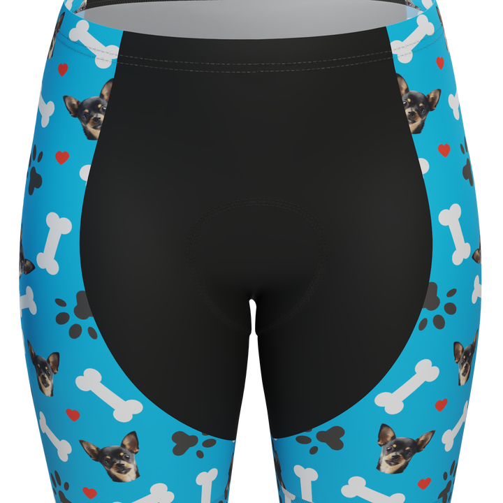 Women's Custom Pet Bones Cycling Kit Durable & Personalized Blue