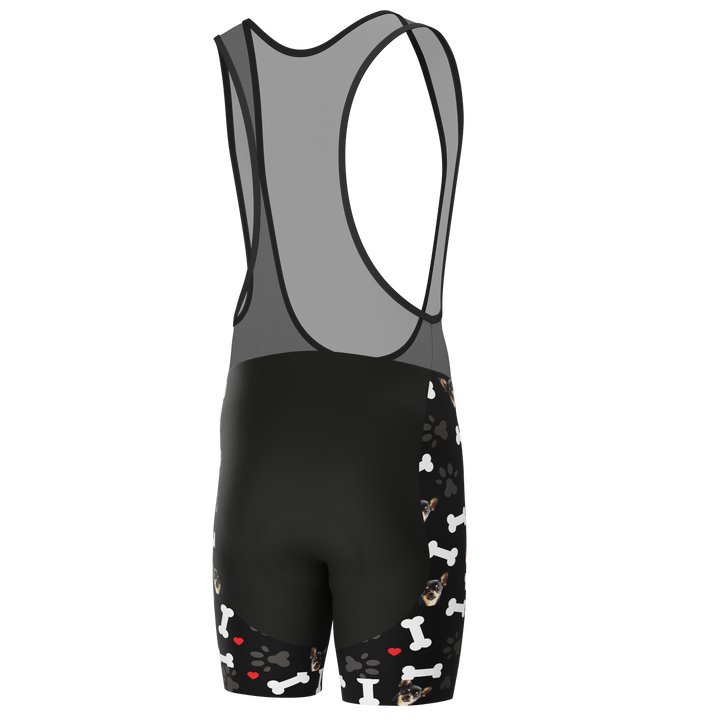 Men's Custom Cycling Bib Quick-Dry Gel-Padded Comfort Black