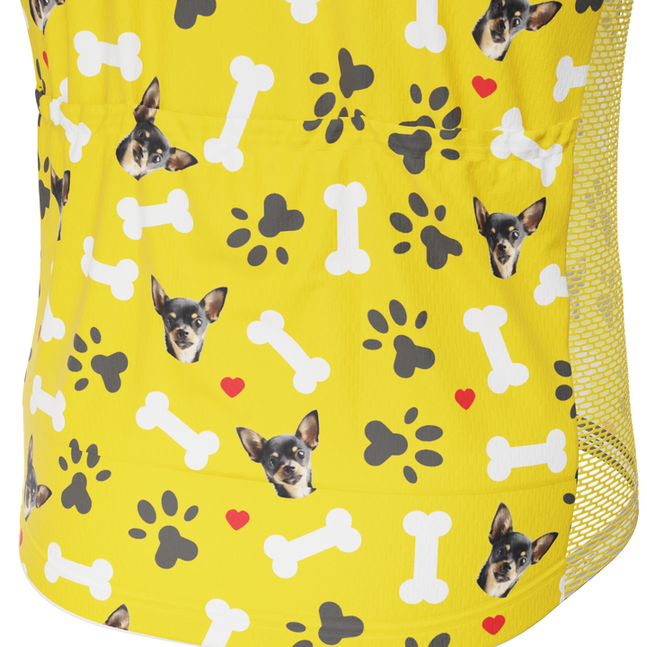 Men's Custom Pet Bones Cycling Kit Durable Personalized Gear Yellow
