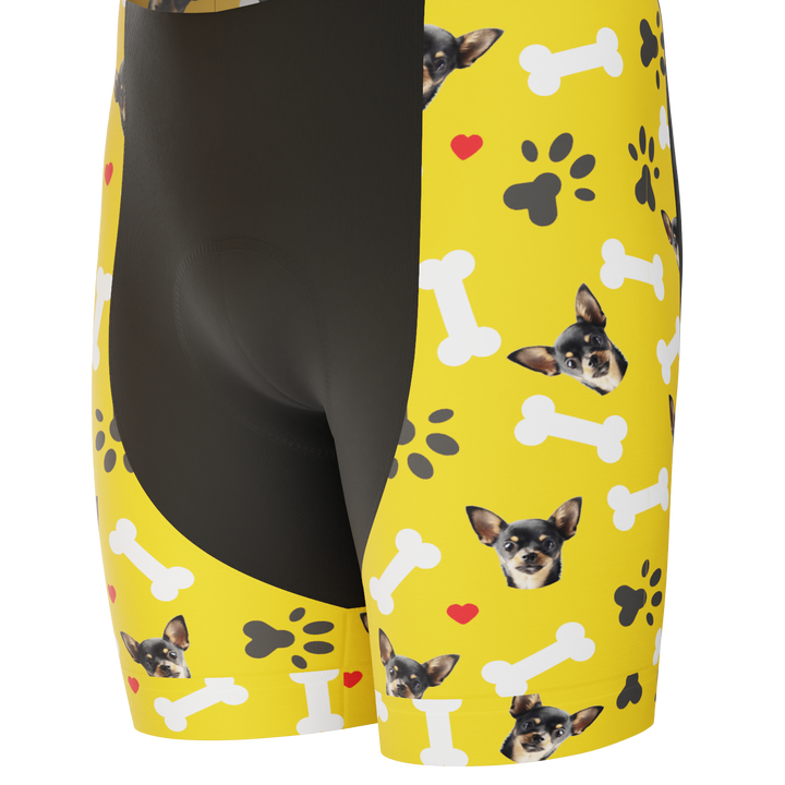 Men's Custom Pet Bones Cycling Kit Durable Personalized Gear Yellow