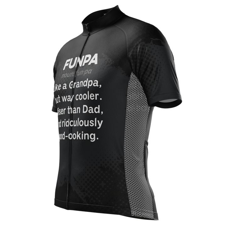Men's Funpa Cycling Jersey Quick-Dry Made-to-Order Performance Black