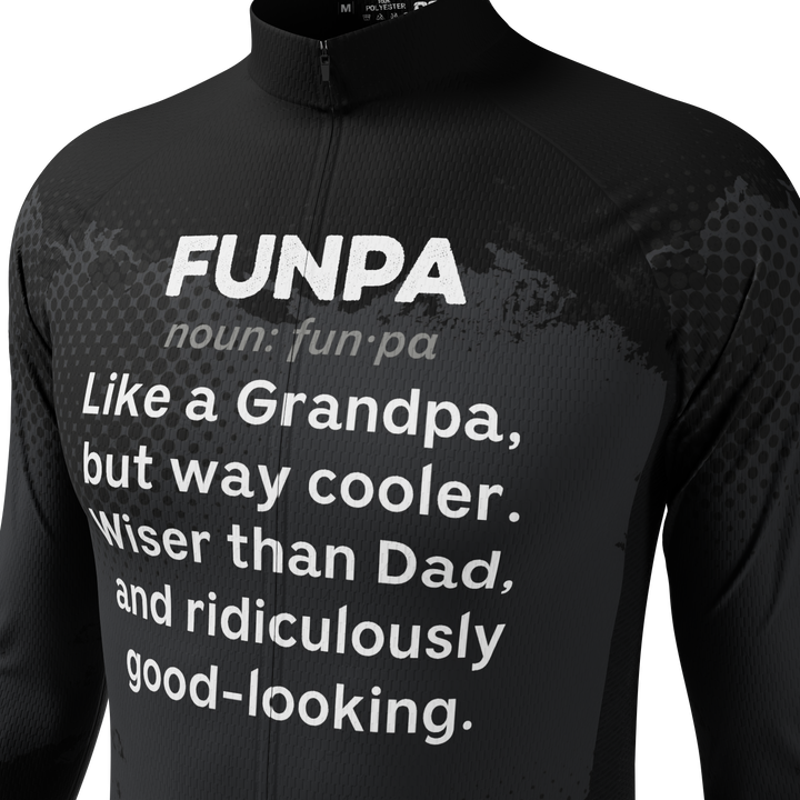 Men's Funpa Cycling Jersey Durable, Personalized Performance Black