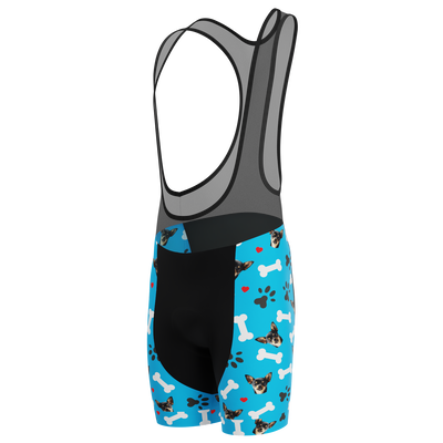 Men's Custom Cycling Bib Quick-Dry Gel-Padded Comfort Blue