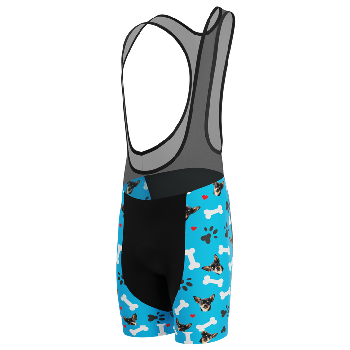 Men's Custom Cycling Bib Quick-Dry Gel-Padded Comfort Blue