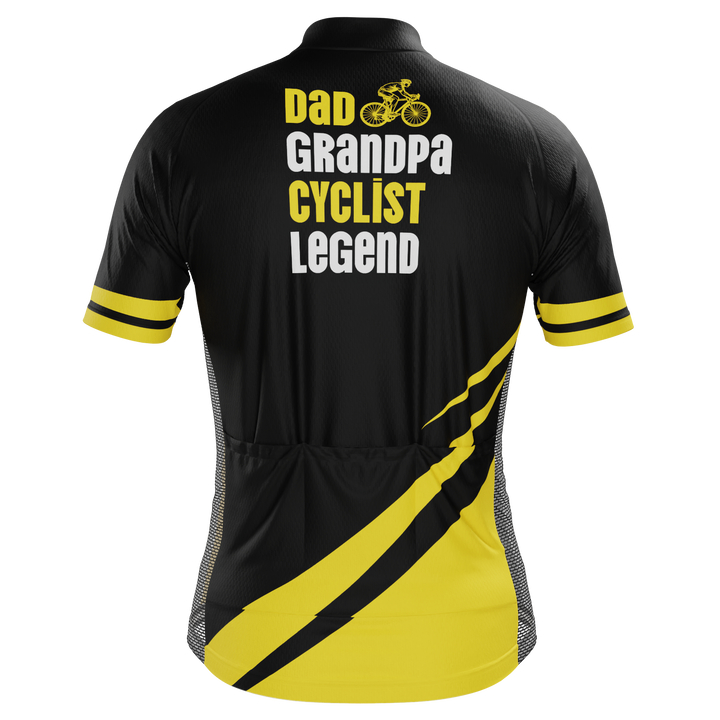 Men's Dad & Grandpa Cycling Jersey Quick-Dry Performance Black