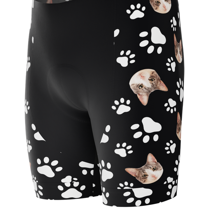 Men's Custom Pet Paws Cycling Kit Performance & Comfort Black