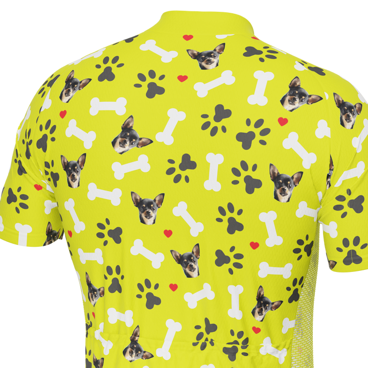 Men's Custom Pet Bones Cycling Kit Durable Personalized Gear Lime