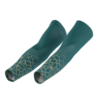 Unisex Cyclist Arm Sleeves Performance Fit Green