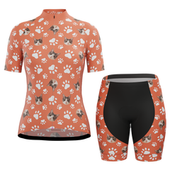 Women's Custom Pet Paws Cycling Kit Vibrant Performance Wear