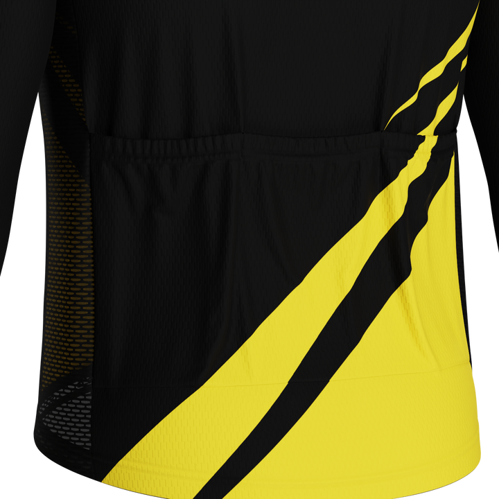 Men's Dad & Grandpa Long Sleeve Cycling Jersey Premium Comfort Black