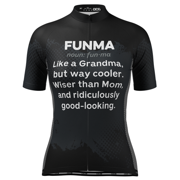 Women's Funma Cycling Jersey Quick-Dry, Breathable Performance Black