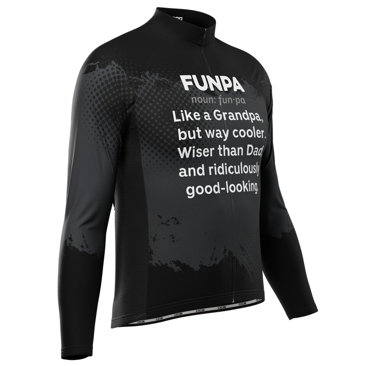 Men's Funpa Cycling Jersey Durable, Personalized Performance Black