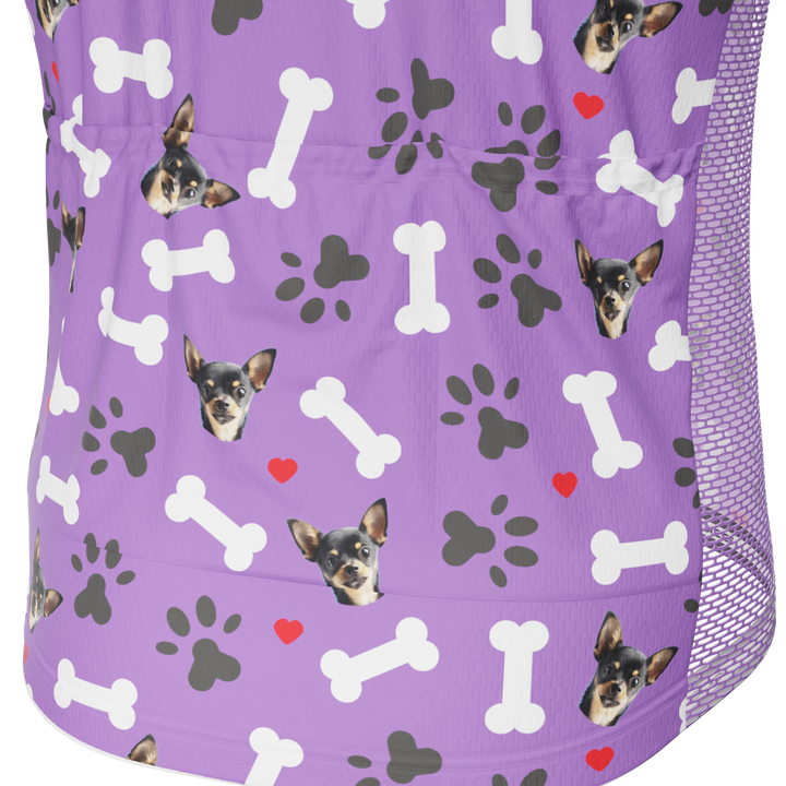 Men's Custom Pet Bones Cycling Kit Durable Personalized Gear Purple