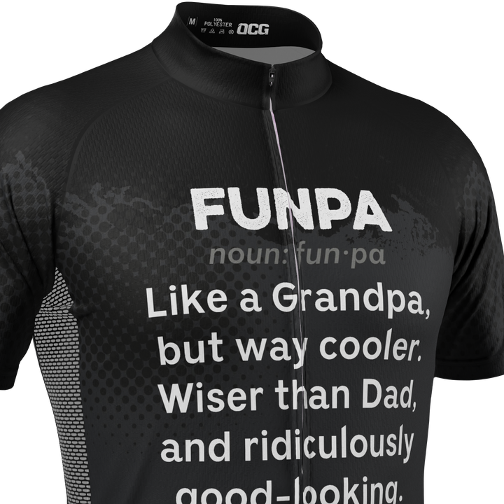 Men's Funpa Cycling Jersey Quick-Dry Made-to-Order Performance Black