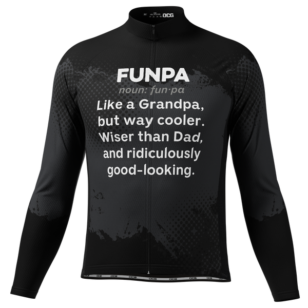 Men's Funpa Cycling Jersey Durable, Personalized Performance Black