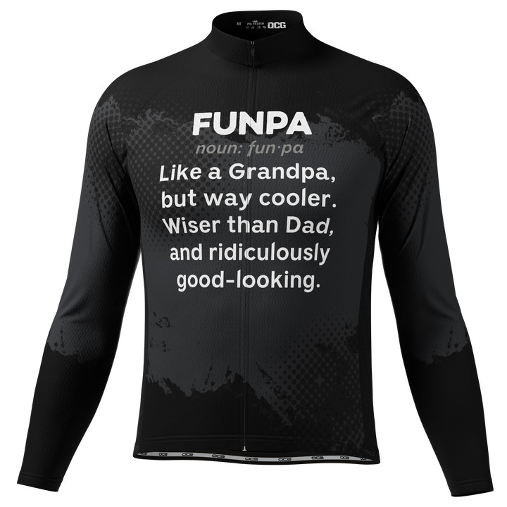 Men's Funpa Cycling Jersey Durable, Personalized Performance Black
