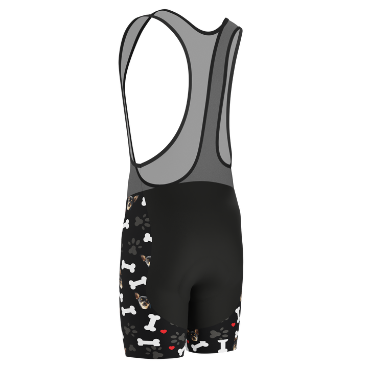 Men's Custom Cycling Bib Quick-Dry Gel-Padded Comfort Black