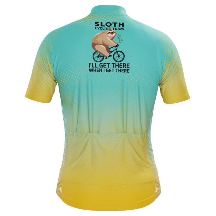 Men's Sloth Cycling Team Jersey Quick-Dry & Custom-Made Blue