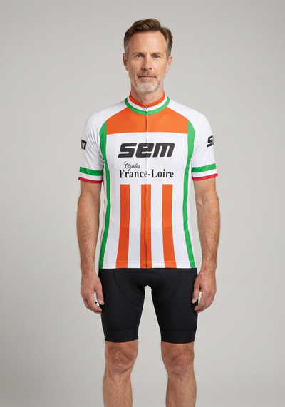 Retro Sem Cycles France Loire Cycling Jersey - _default - front view