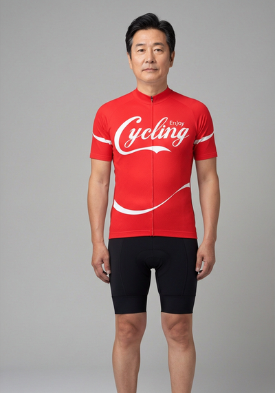 Mens Enjoy Cycling Short Sleeve Cycling Jersey - front view
