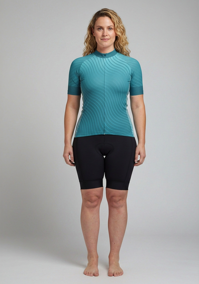Vixen Womens Four Seasons Winter Short Sleeve Cycling Jersey - front view