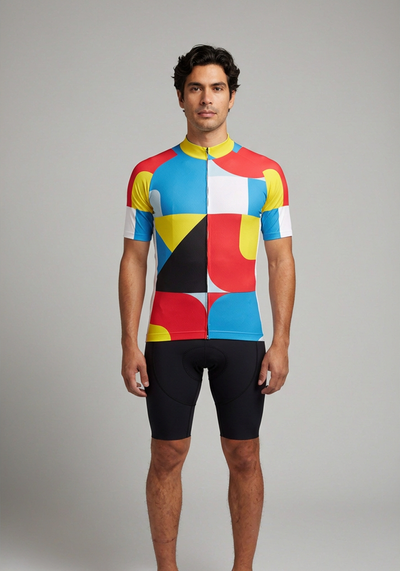 Mens Modern Good Health Short Sleeve Cycling Jersey - front view