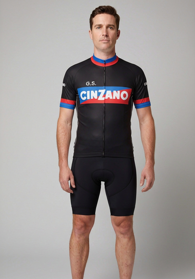 Cinzano 70s And Early 80s Vintage Short Sleeve Cycling Jersey - front view