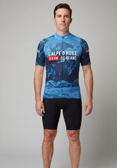 Mens Lalpe Dhuez Epic Climbs Short Sleeve Cycling Jersey - front view
