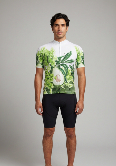 Mens Guacamole Dip Short Sleeve Cycling Jersey - front view