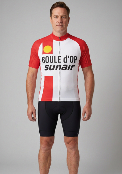 Mens Boule Dor Sunair Short Sleeve Cycling Jersey - front view