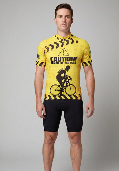 Mens Zombies Short Sleeve Cycling Jersey - front view