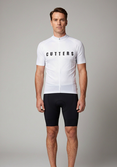 Cutters Original Breaking Away Cycling Jersey - White - front view