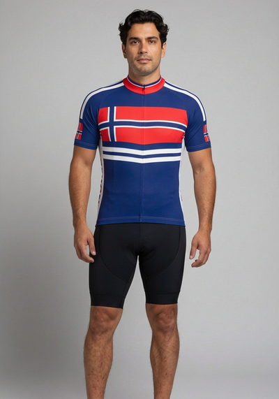 Norway Norge Flag Cycling Jersey - _default - front view