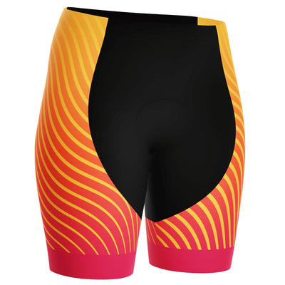 Women's Four Seasons Summer Curvy Lines Gel Padded Cycling Shorts