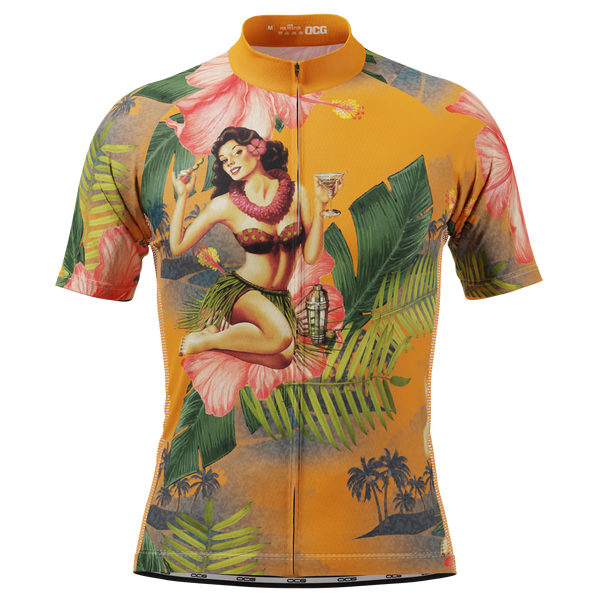 Men's Aloha Flowers Short Sleeve Cycling Jersey