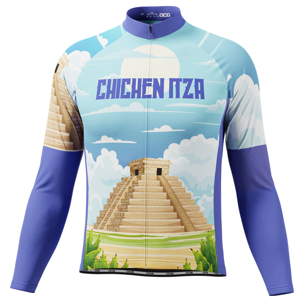 Men's Around The World - Chichen Itza Long Sleeve Cycling Jersey