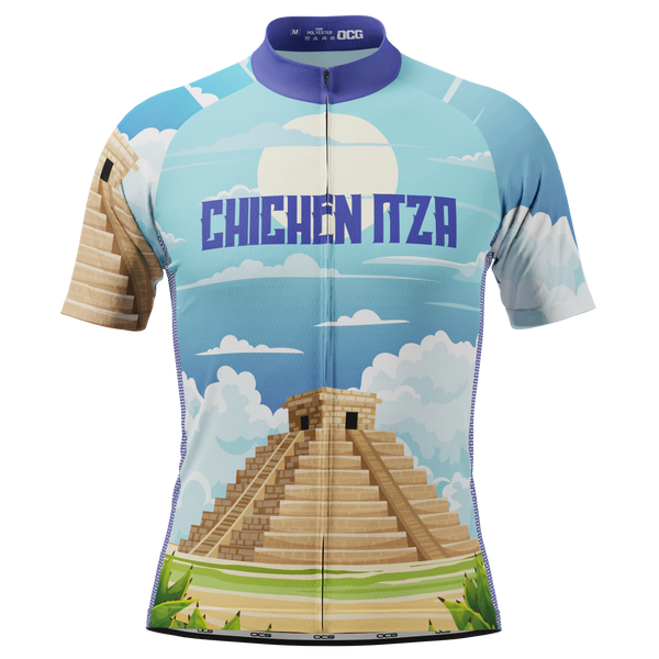 Men's Around The World - Chichen Itza Short Sleeve Cycling Jersey